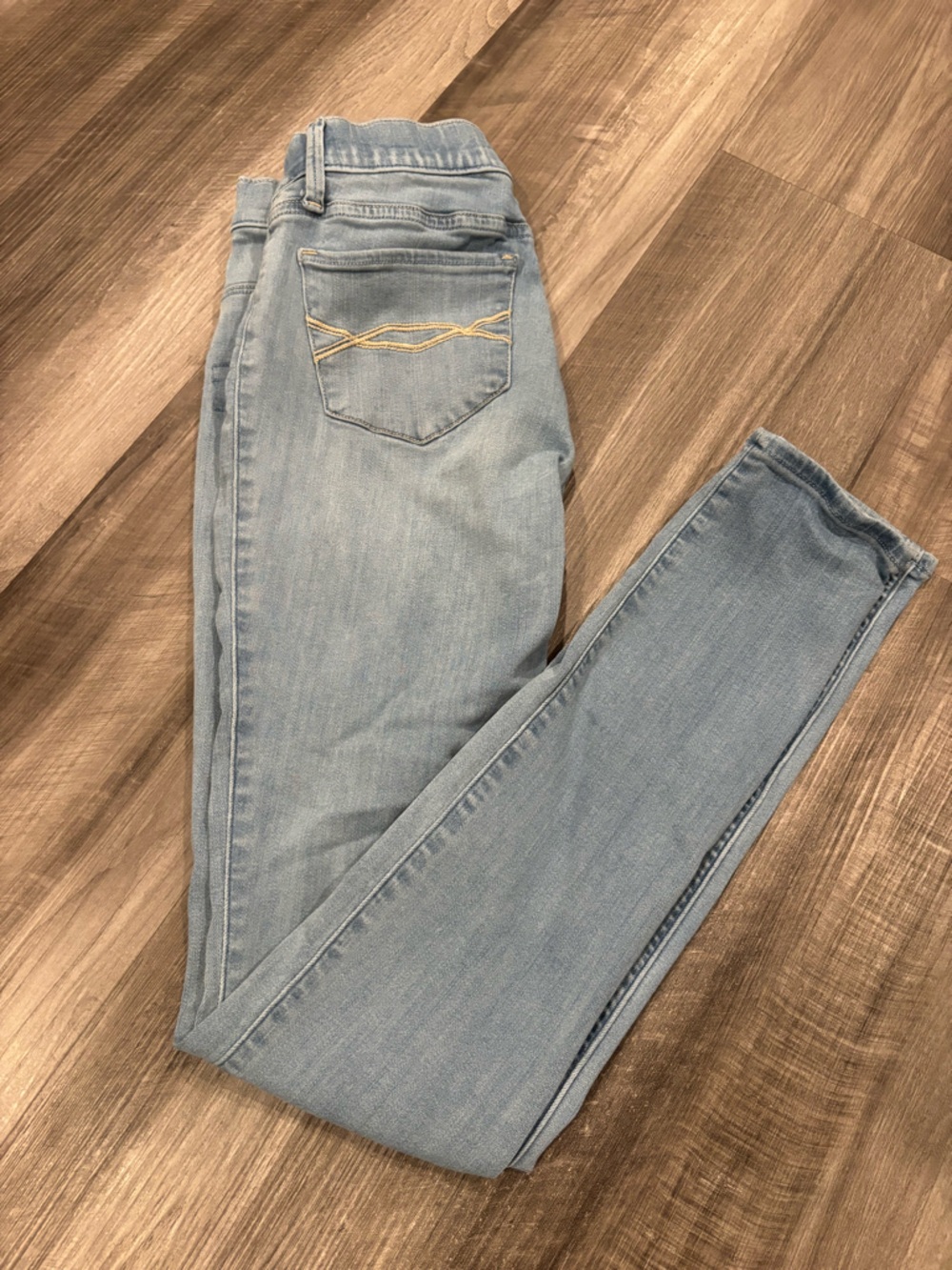 Abercrombie Kids Girls Light Blue Pull-on Jean Legging Slim - Size 15/16